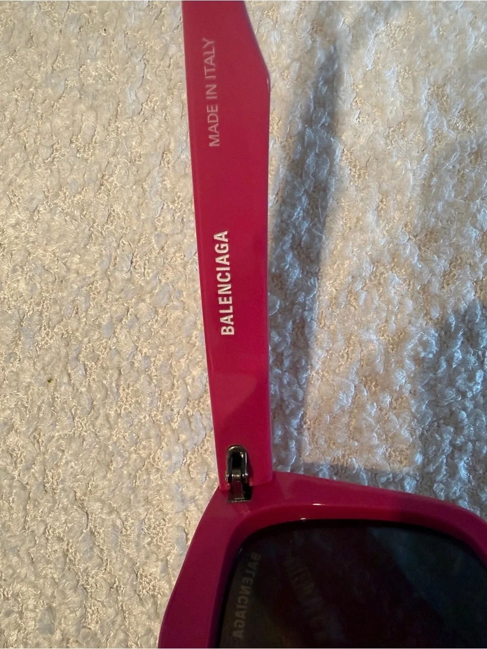 Balenciaga Bright Pink Square Sunglasses